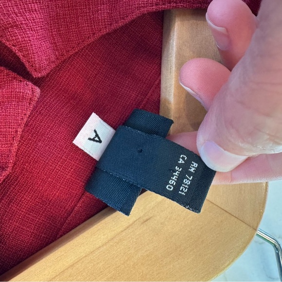 Vintage Eileen Fisher Linen Blend Sleeveless Burnt Red Tunic Top / small - Picture 3 of 11